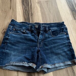 American Eagle Outfitters Dark Blue Jean Shorts